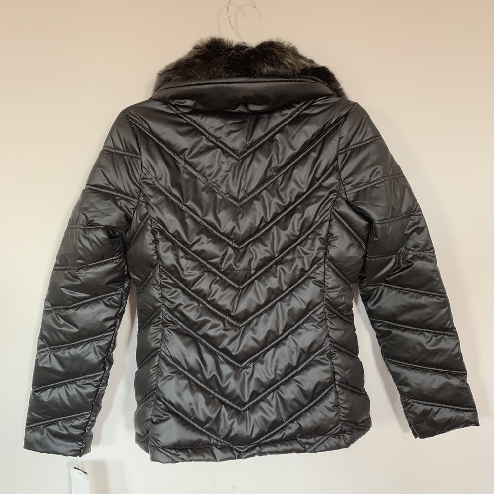 Kenneth Cole I Love New York Faux Fur Lined Coat - Picture 8 of 8